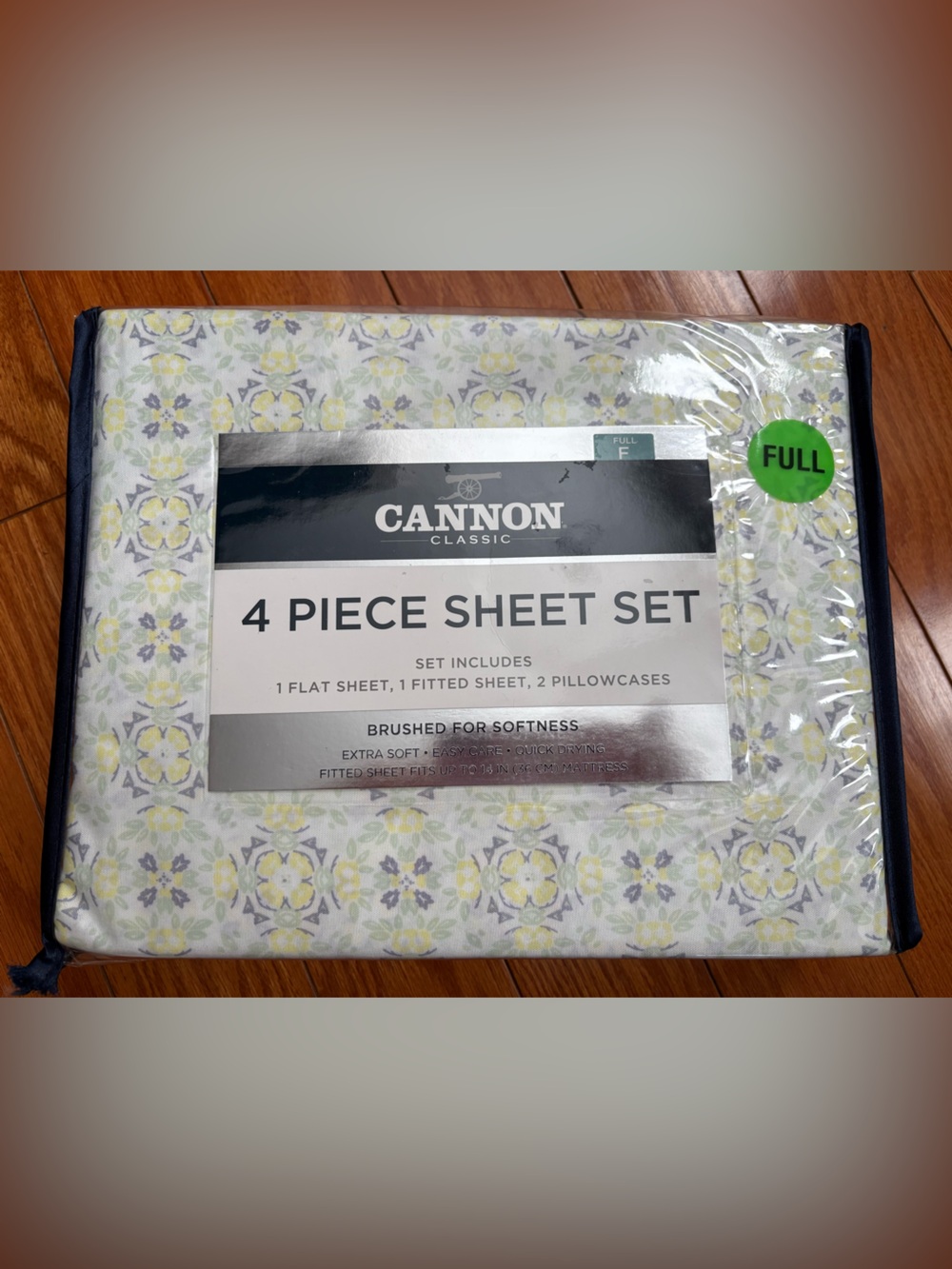 Canon 4-Piece Sheet Set - Yellow and Gray Floral